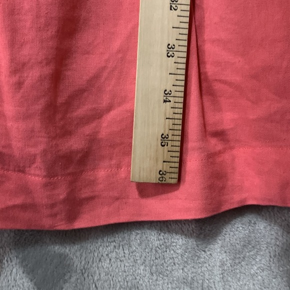 Every‎ Dress Womens Medium Pink Linen Rayon Tie Back Puff Sleeve Boho Babydoll - Picture 11 of 11